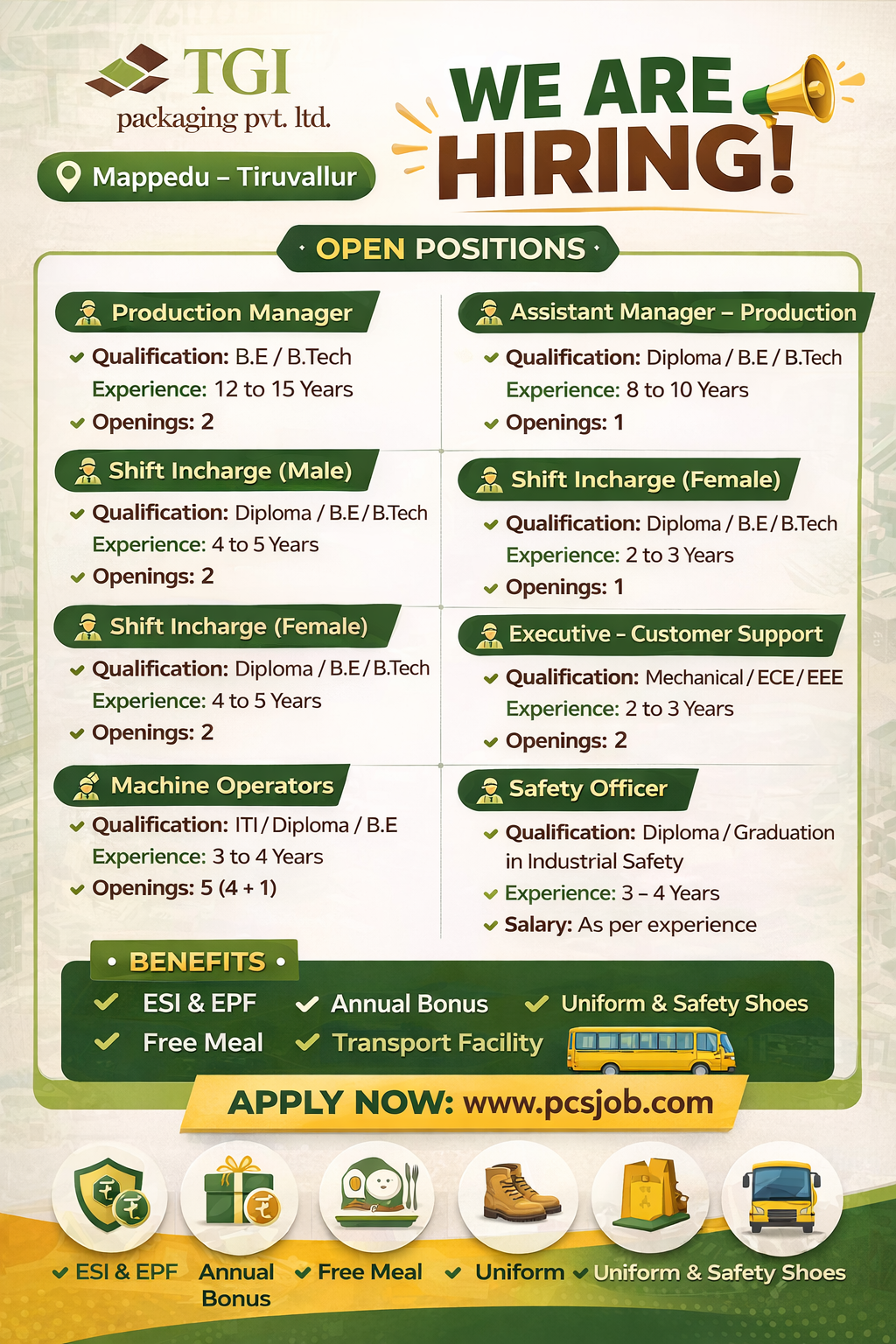 TGI PACKAGING THIRUVALLUR